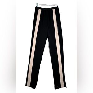 BCBGMaxAzria Black and Cream Straight Leg Pants-medium